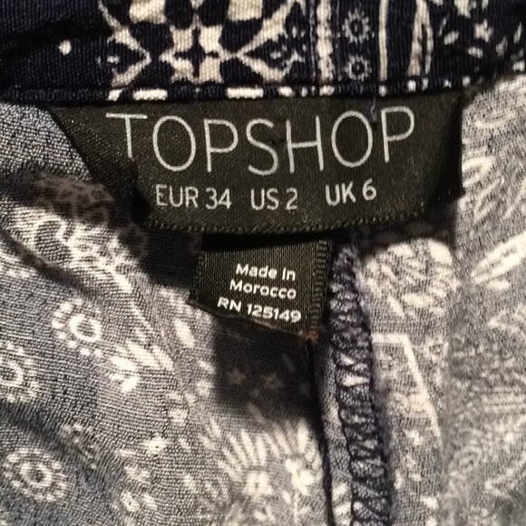 Cute TopShop bandana printed navy shorts! - Picture 3 of 3